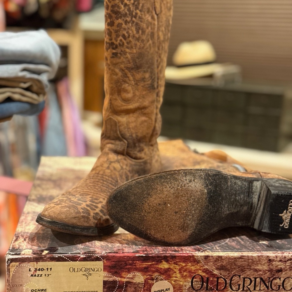 Old Gringo Leopard Print Cowboy Boots